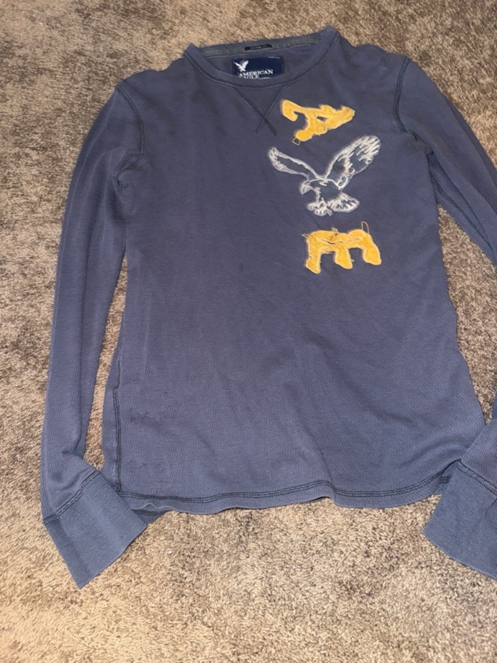 American eagle blue/grey vintage fit tee